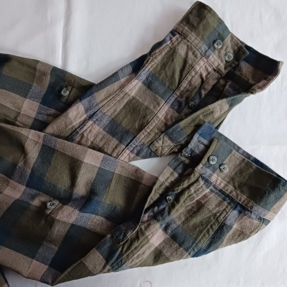 Mens Magellan Outdoors Green Plaid Cotton Flannel Shirt Size 3XL Classic Fit - Picture 6 of 7